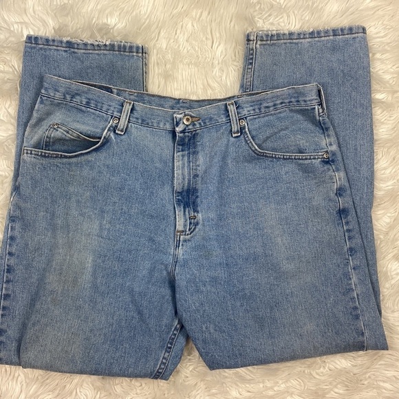 Wrangler Other - Wrangler’s Men’s Light Wash 100% Cotton Denim Jeans with Slight Distressing